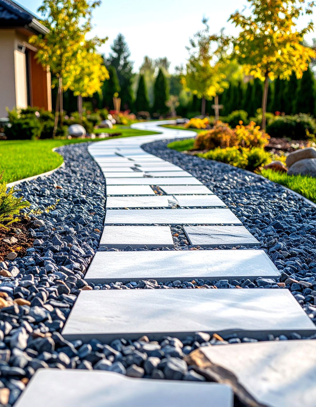 Granite Chip Stabilized Walkway - 24 Granite Walkway Ideas