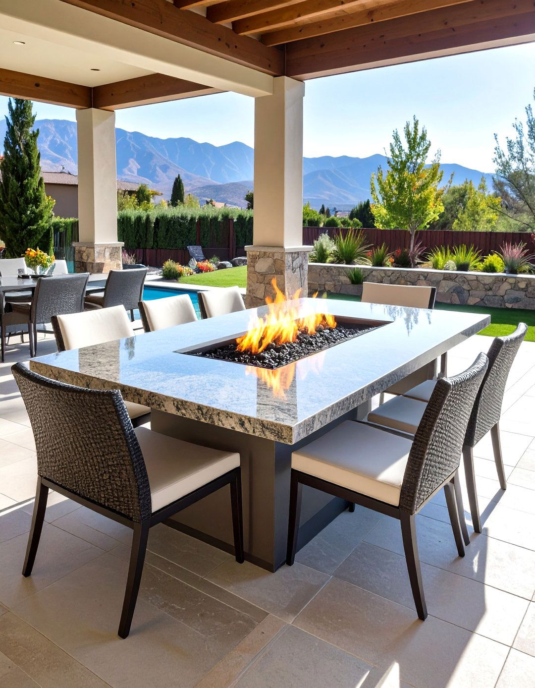 Granite Fire Table Design - 24 Rock Fire Pit Ideas