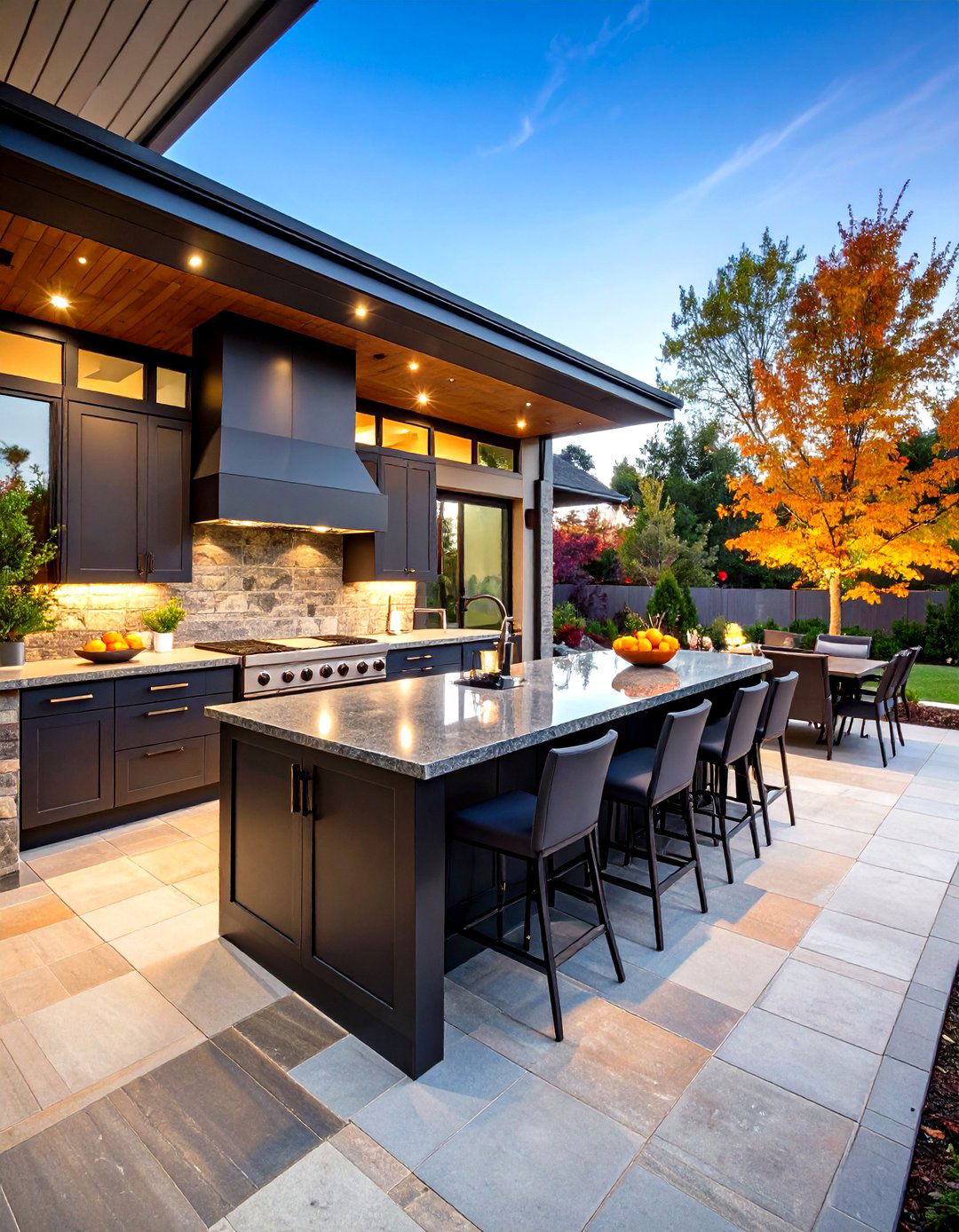 Granite Outdoor Kitchen Patio - 24 Stone Patio Ideas