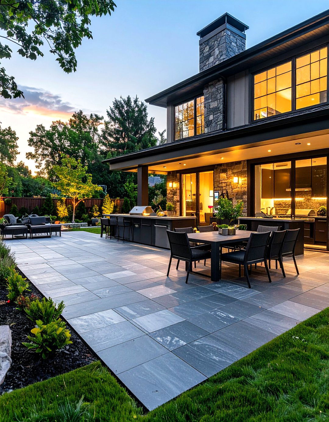 Granite Paver Patio with Luxury Appeal - 24 Paver Patio Ideas