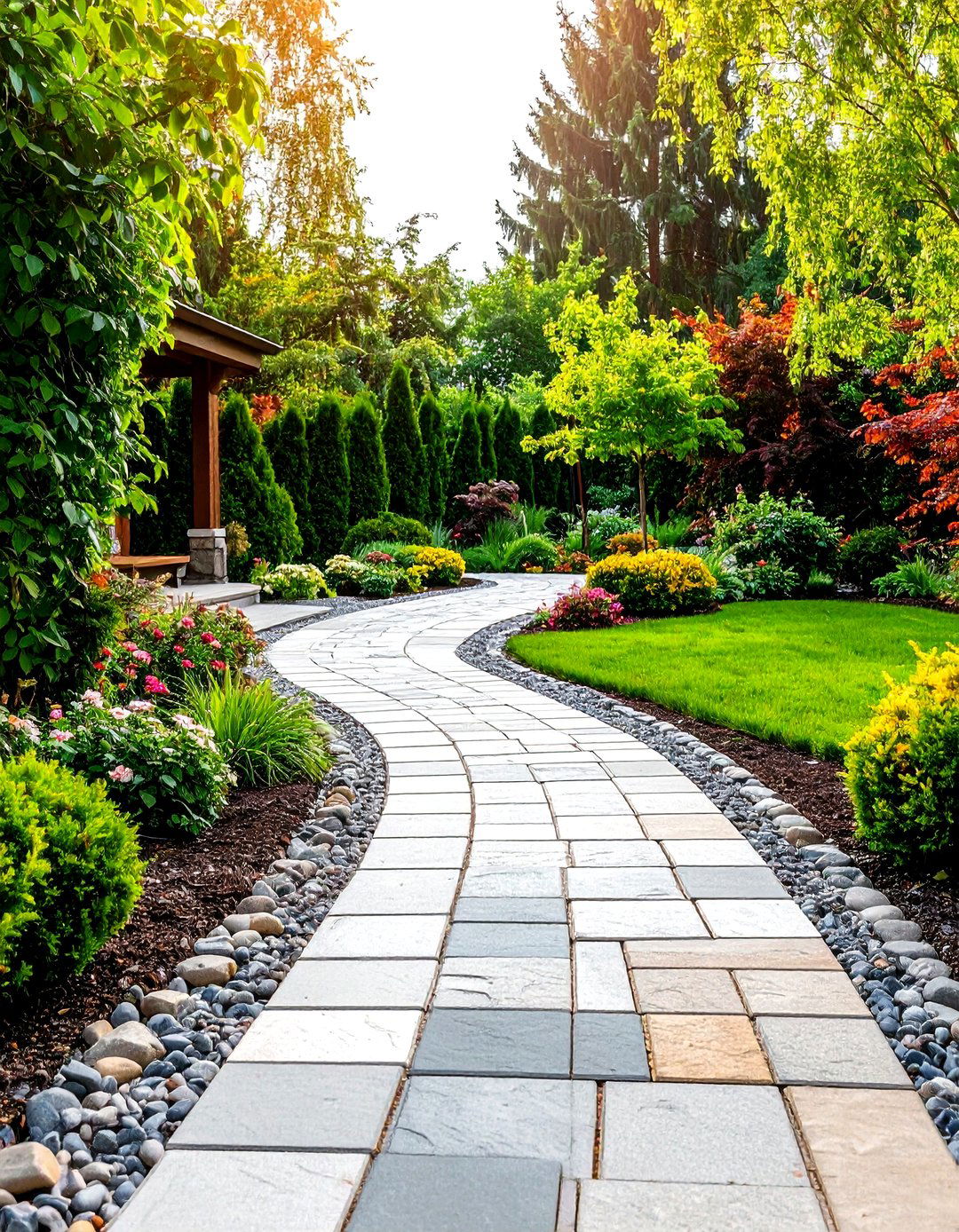 Granite Sand Joint Walkway - 24 Granite Walkway Ideas