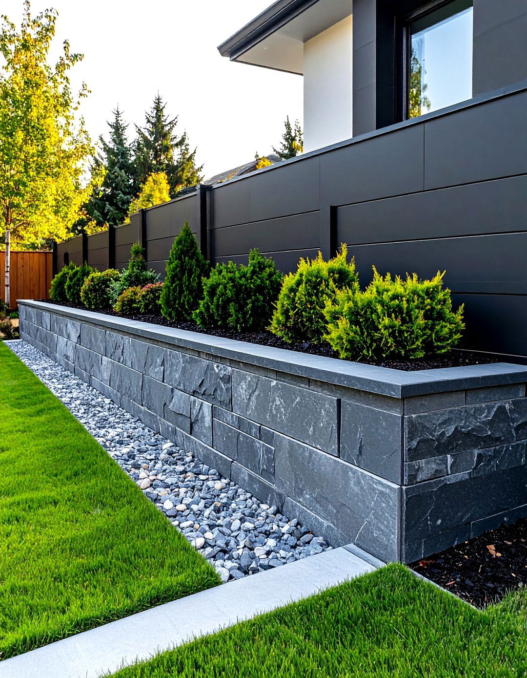 Granite Slab Retaining Wall - 24 Natural Rock Retaining Wall Ideas