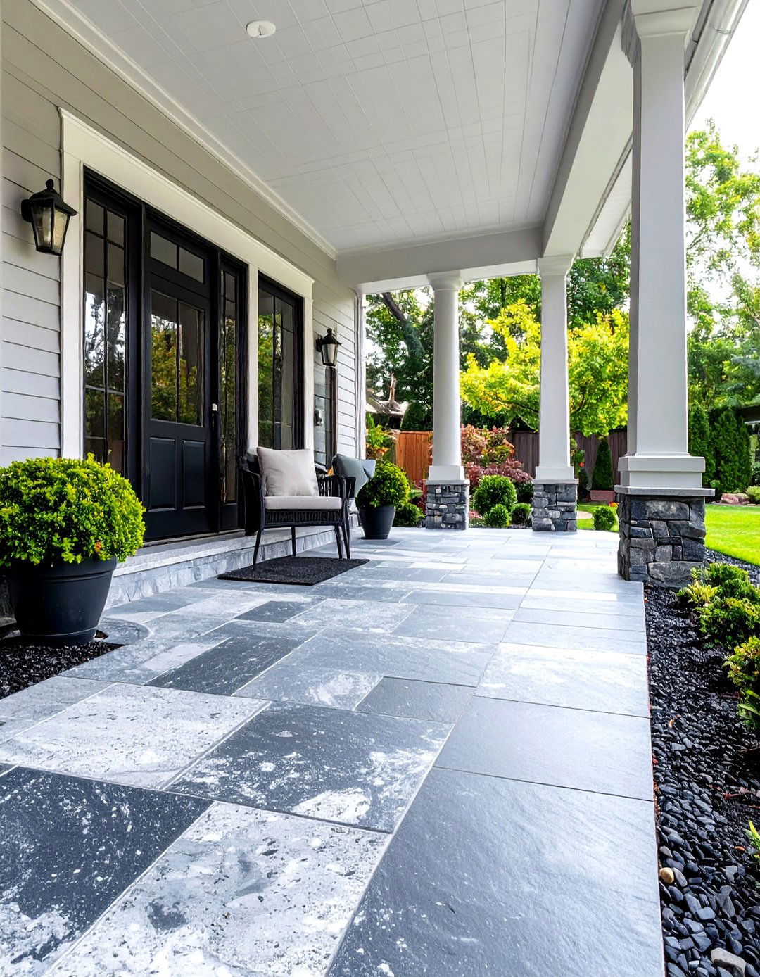 Granite Tile Luxury Finish - 24 Front Porch Tile Ideas