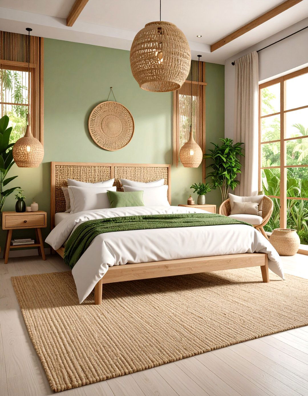 Grasscloth Textural Bedroom Wallpaper - 24 Bedroom Wallpaper Ideas
