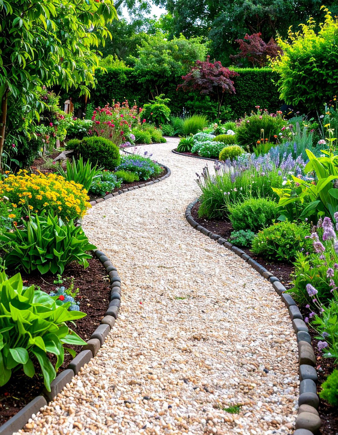 Gravel Curved Garden Paths - 24 Curved Walkway Ideas