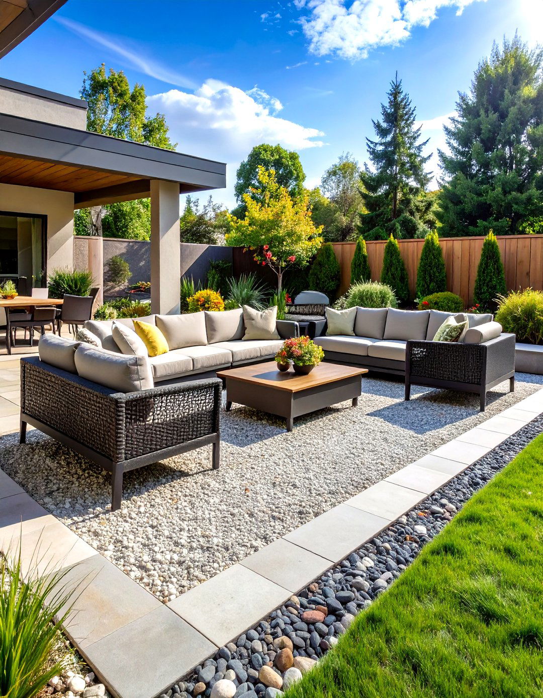 Gravel Floor Sunken Patio - 24 Sunken Patio Ideas
