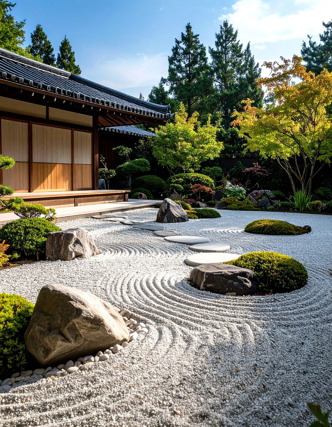 Gravel Garden Meditation Spaces - 24 Mid-century Modern Landscaping Ideas