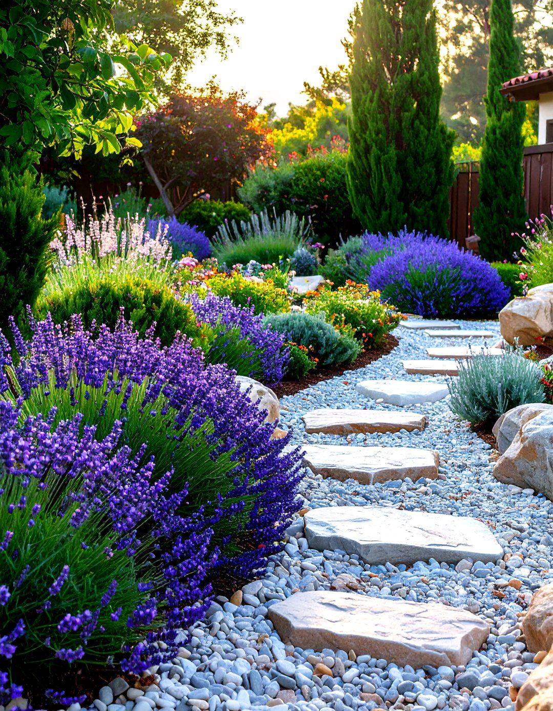 Gravel Garden Mediterranean Style - 24 Landscaping Ideas