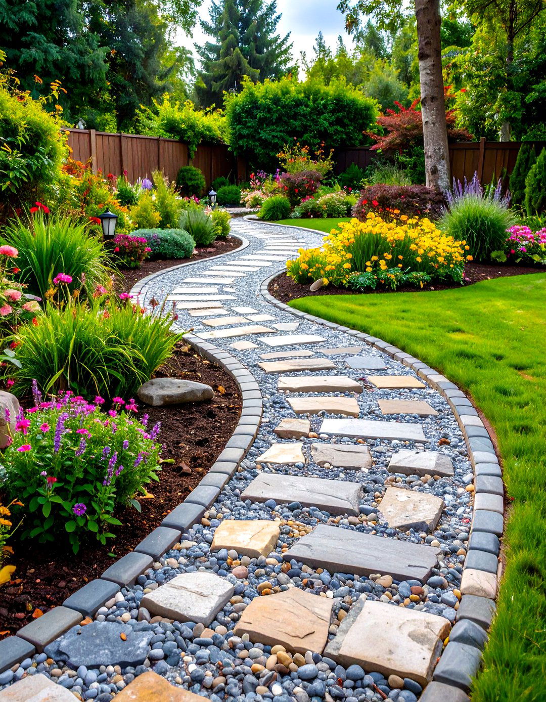 Gravel Pathway Garden Design - 24 Backyard Ideas on a Budget