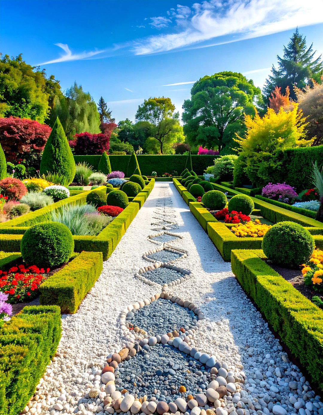 Gravel and Stone Minimalist Parterre - 24 Parterre Garden Ideas