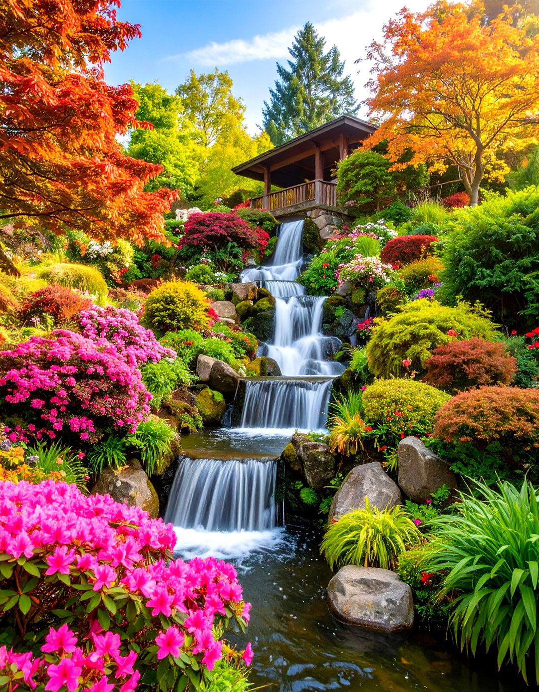 Gravity Fed Hillside Waterfall - 24 Backyard Waterfall Ideas