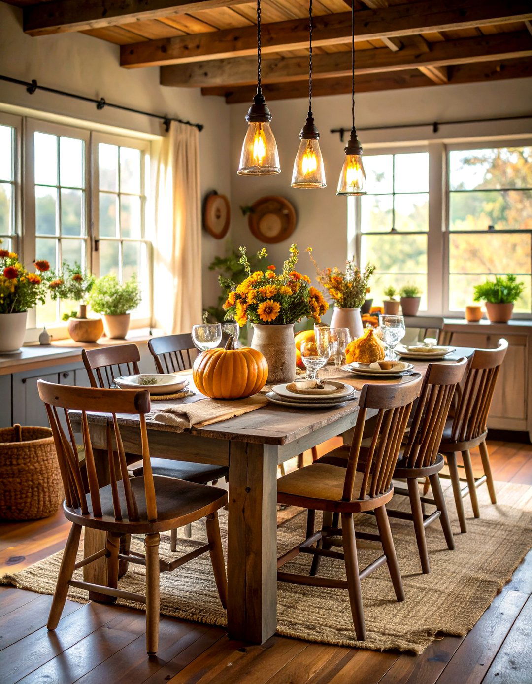 Gray Farmhouse Rustic Charm - 24 Gray Dining Room Ideas