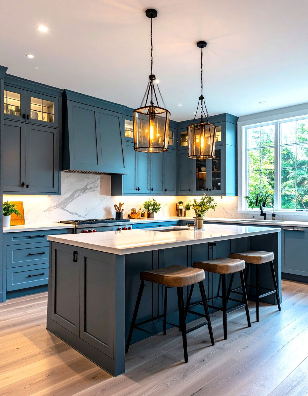 Gray Kitchen with Statement Pendant Lighting Design - 24 Gray Kitchens