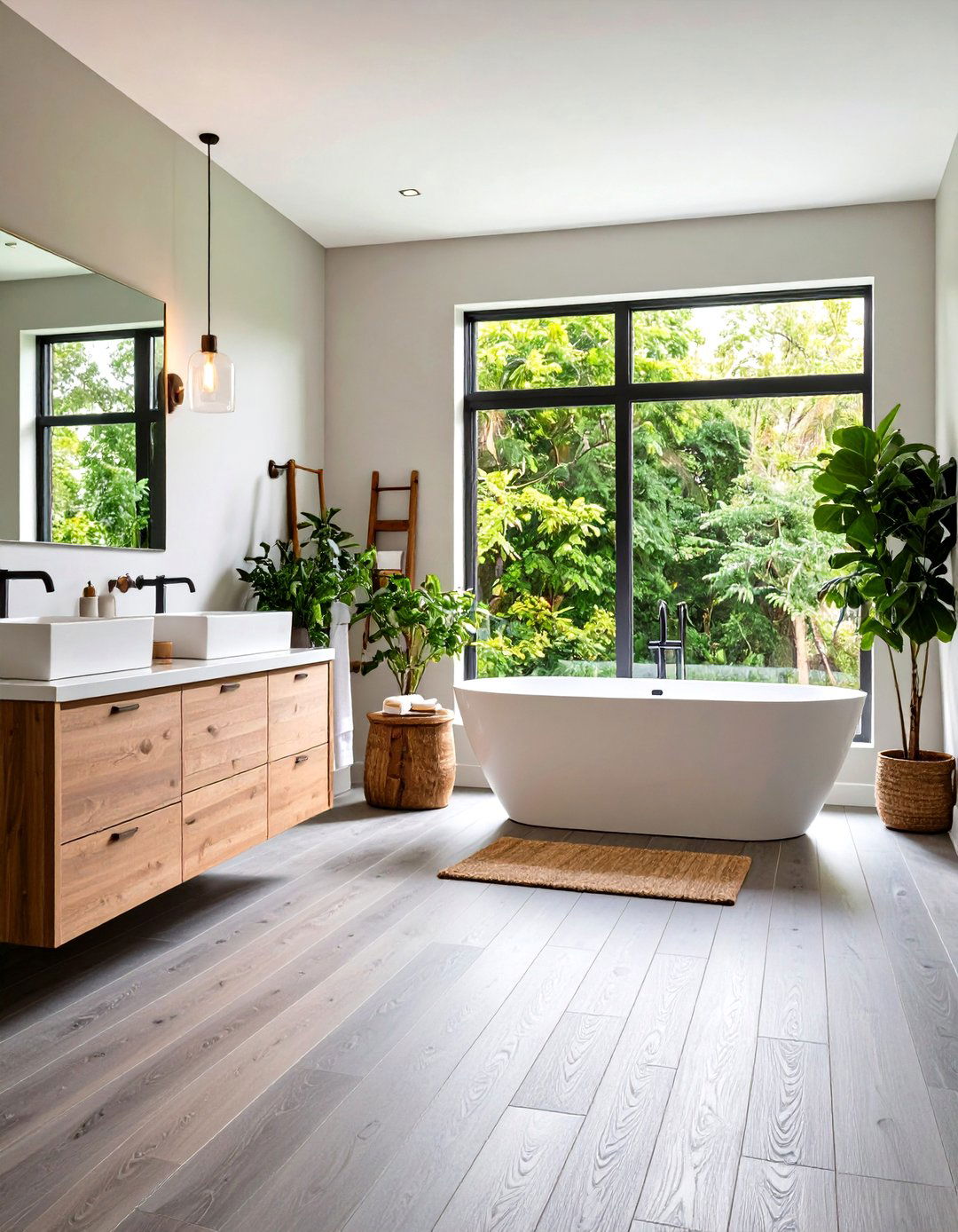 Gray Porcelain Wood Plank Floors - 24 Gray Floor Bathroom Ideas