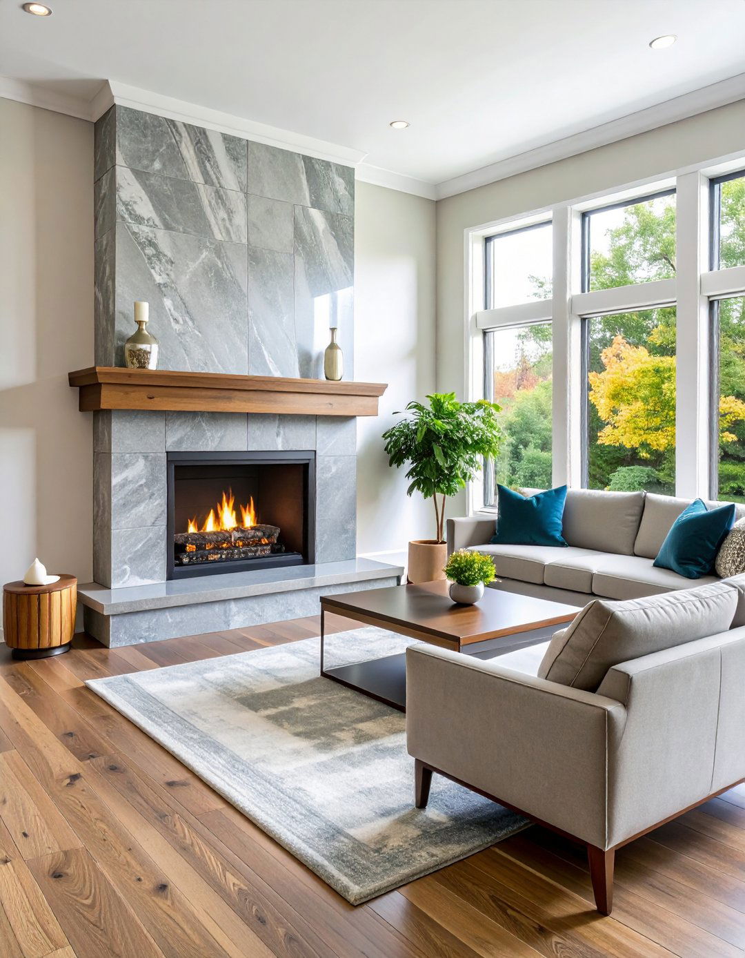 Gray Quartz Fireplace Surround - 24 Quartz Fireplace Surround Ideas