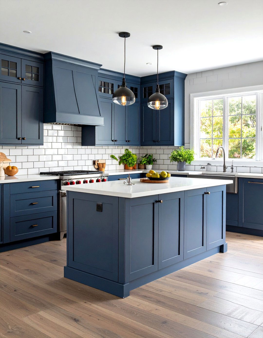 Gray Subway Tile with Black Grout Lines - 24 Gray and Black Kitchen Ideas