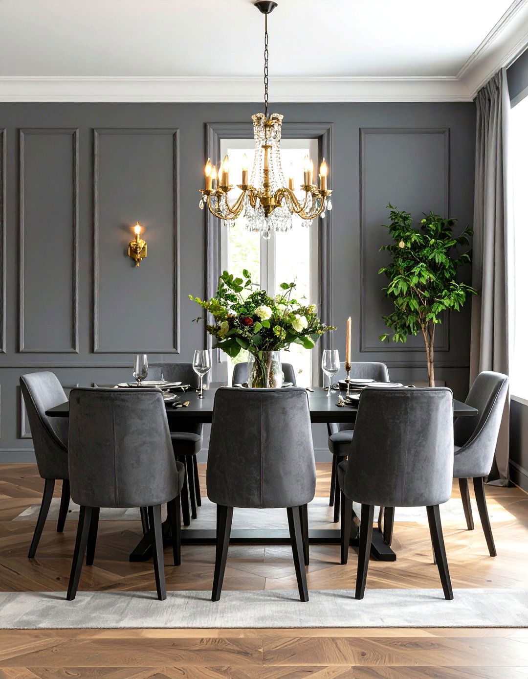 Gray Wainscoting Neutral Foundation - 24 Dining Room Wainscoting Ideas