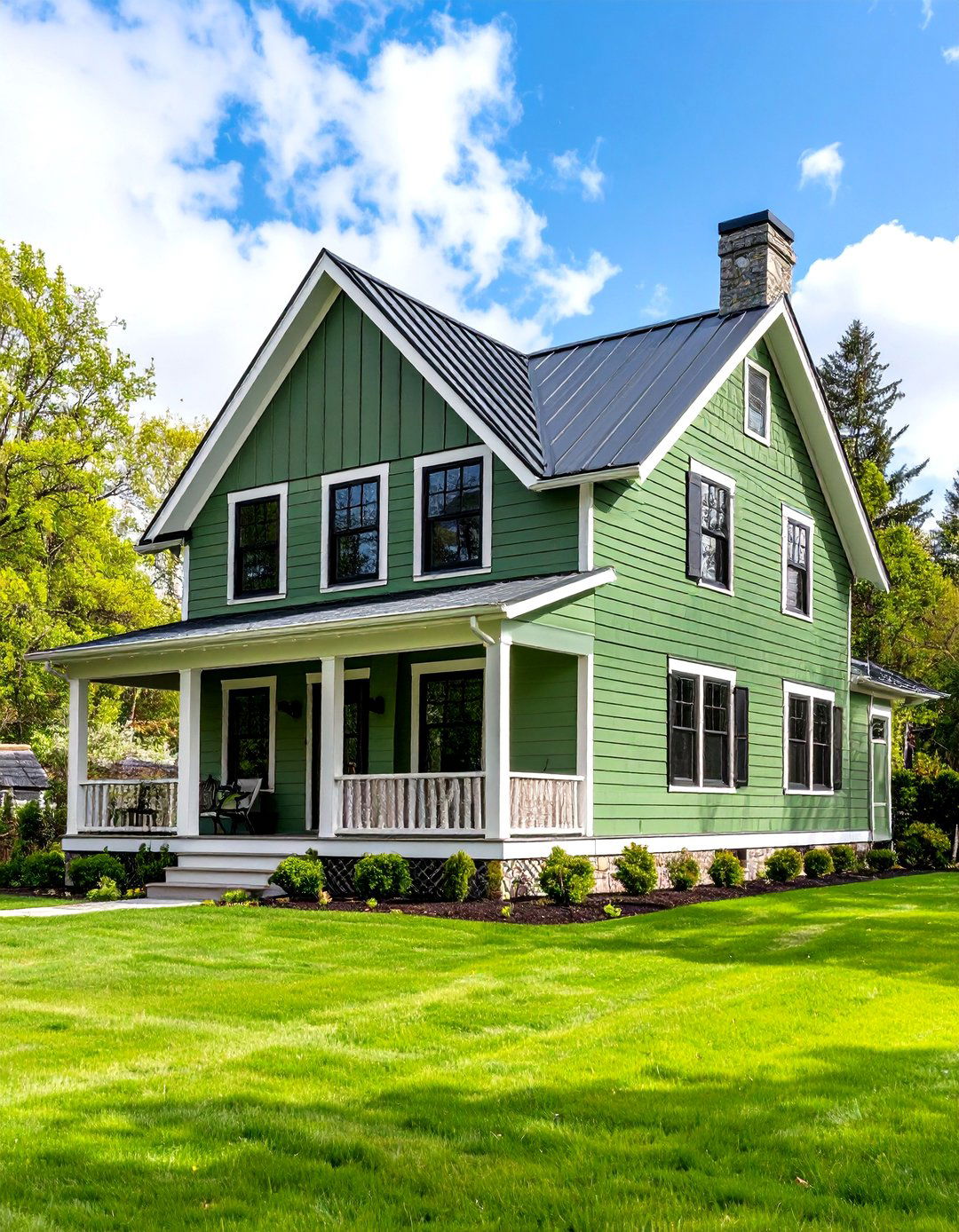 Green Exterior Farmhouse Design - 24 Modern Farmhouse Exterior