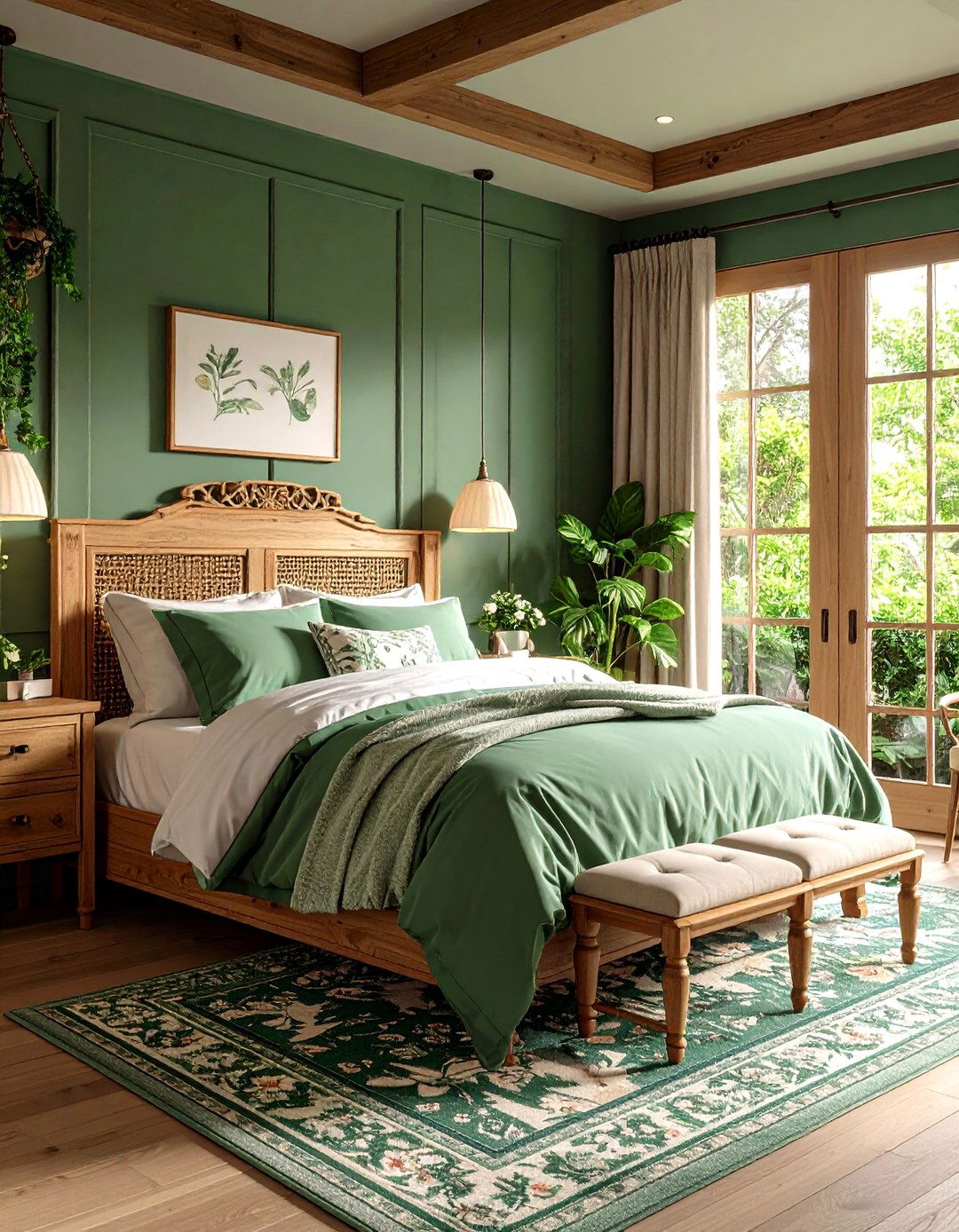 Green Garden Chinoiserie Bedroom - 24 Chinoiserie Bedroom Ideas