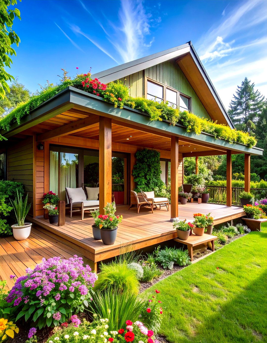 Green Roof Living System - 24 Front Porch Roof Ideas