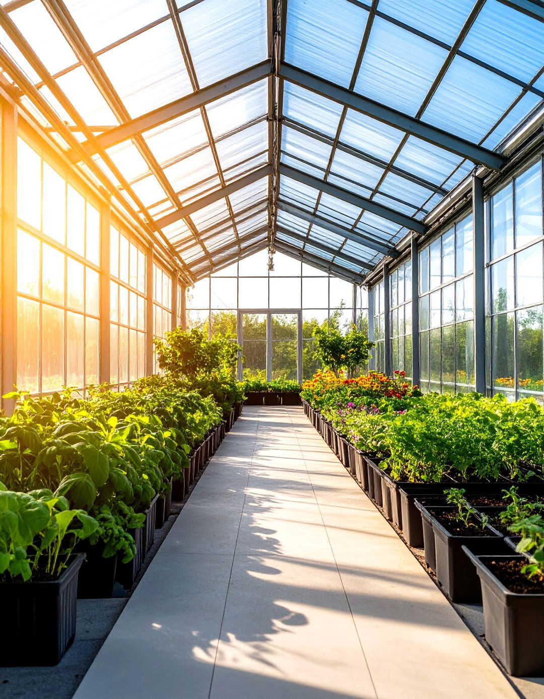 Greenhouse Extension with Plant Cultivation - 24 Garage Conversion Ideas
