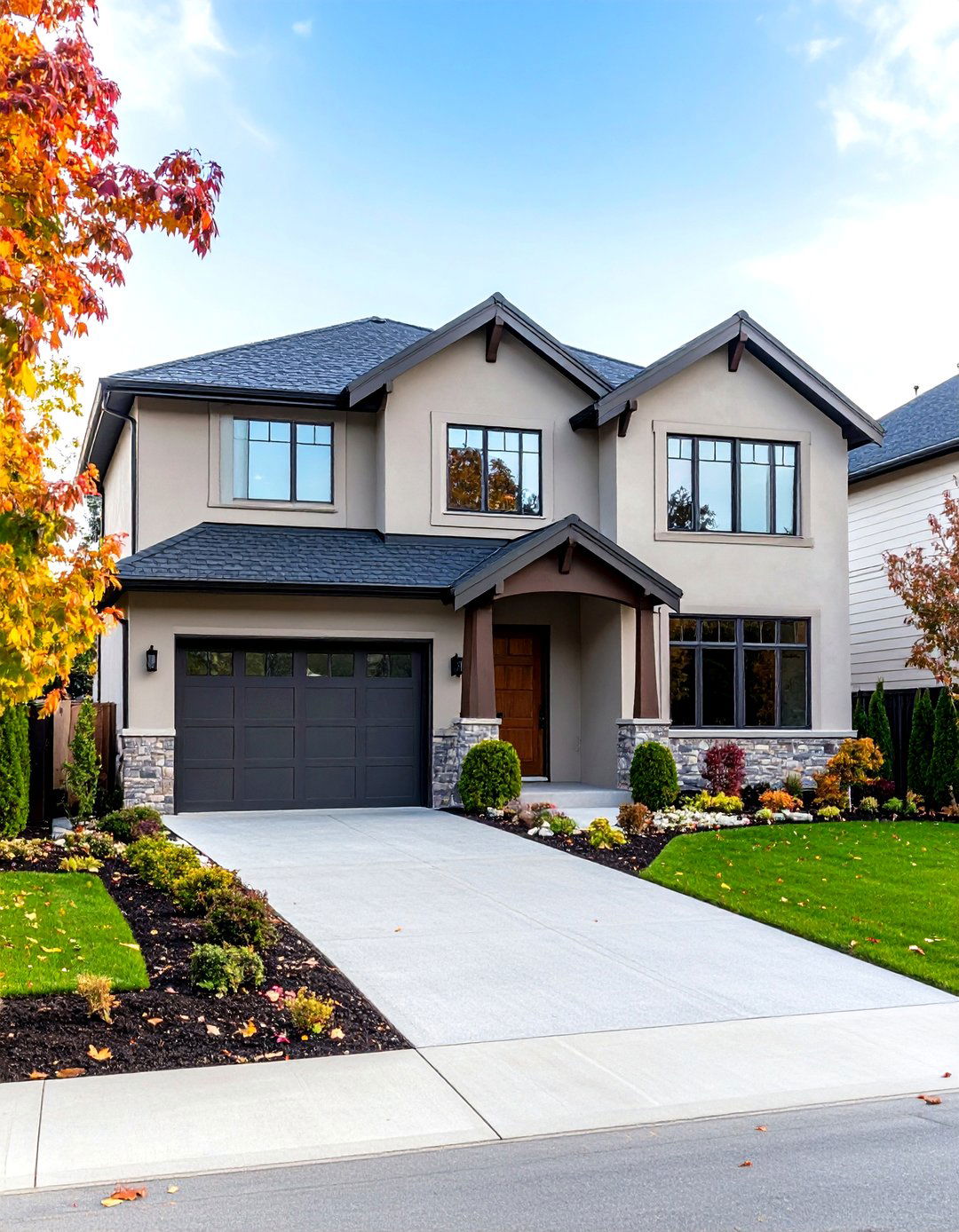 Greige Contemporary Balance - 24 Stucco Colors for Home Exteriors