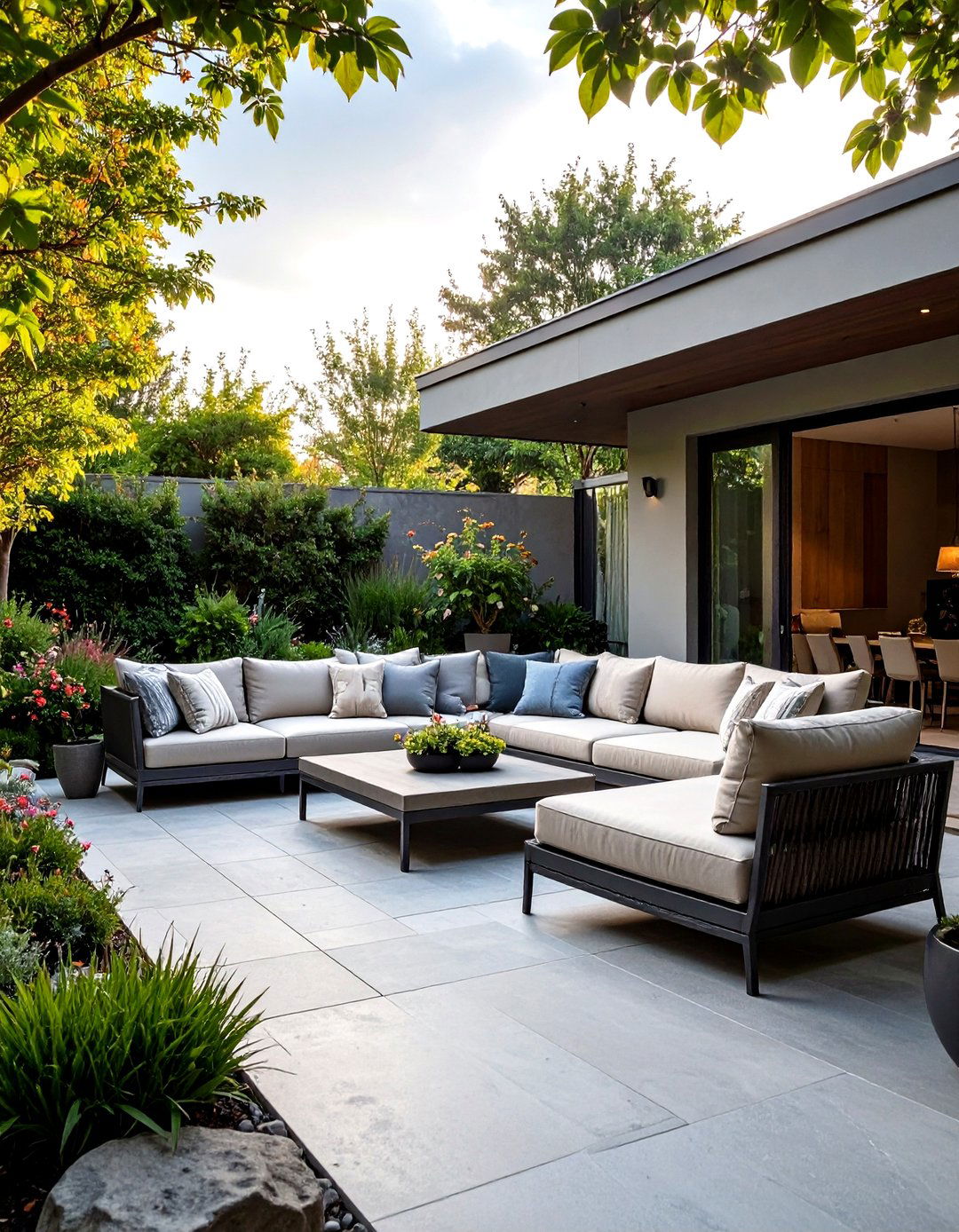 Greige Outdoor Living Space Extension - 24 Greige Interior Design Ideas