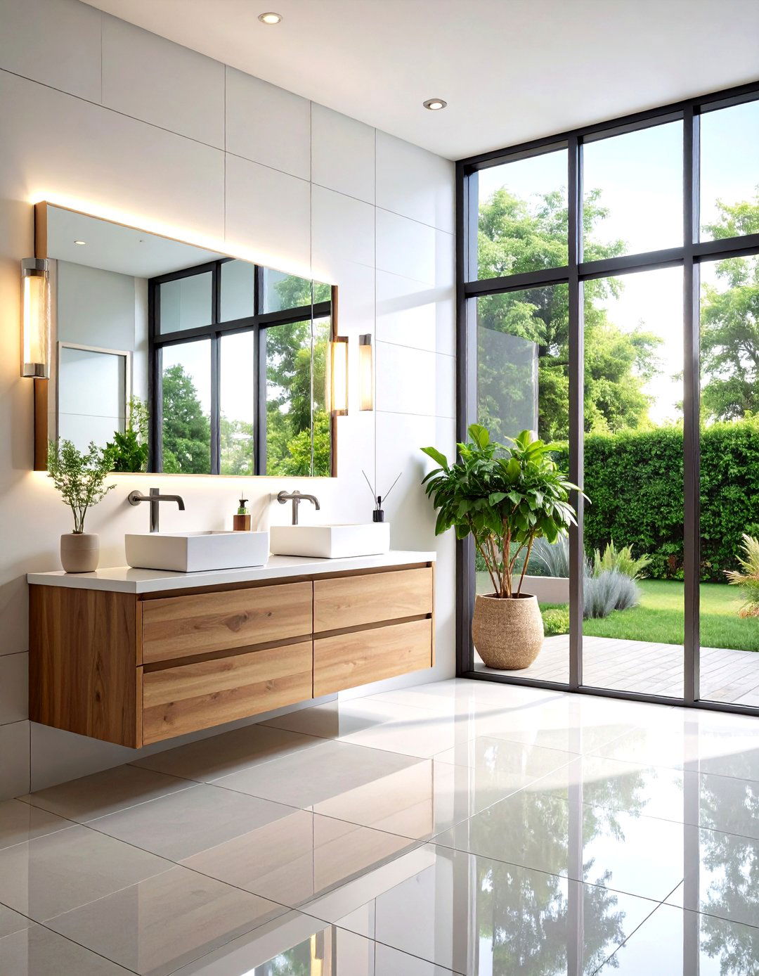 Grey Glass Tile Bathroom - 24 Grey Bathroom Ideas