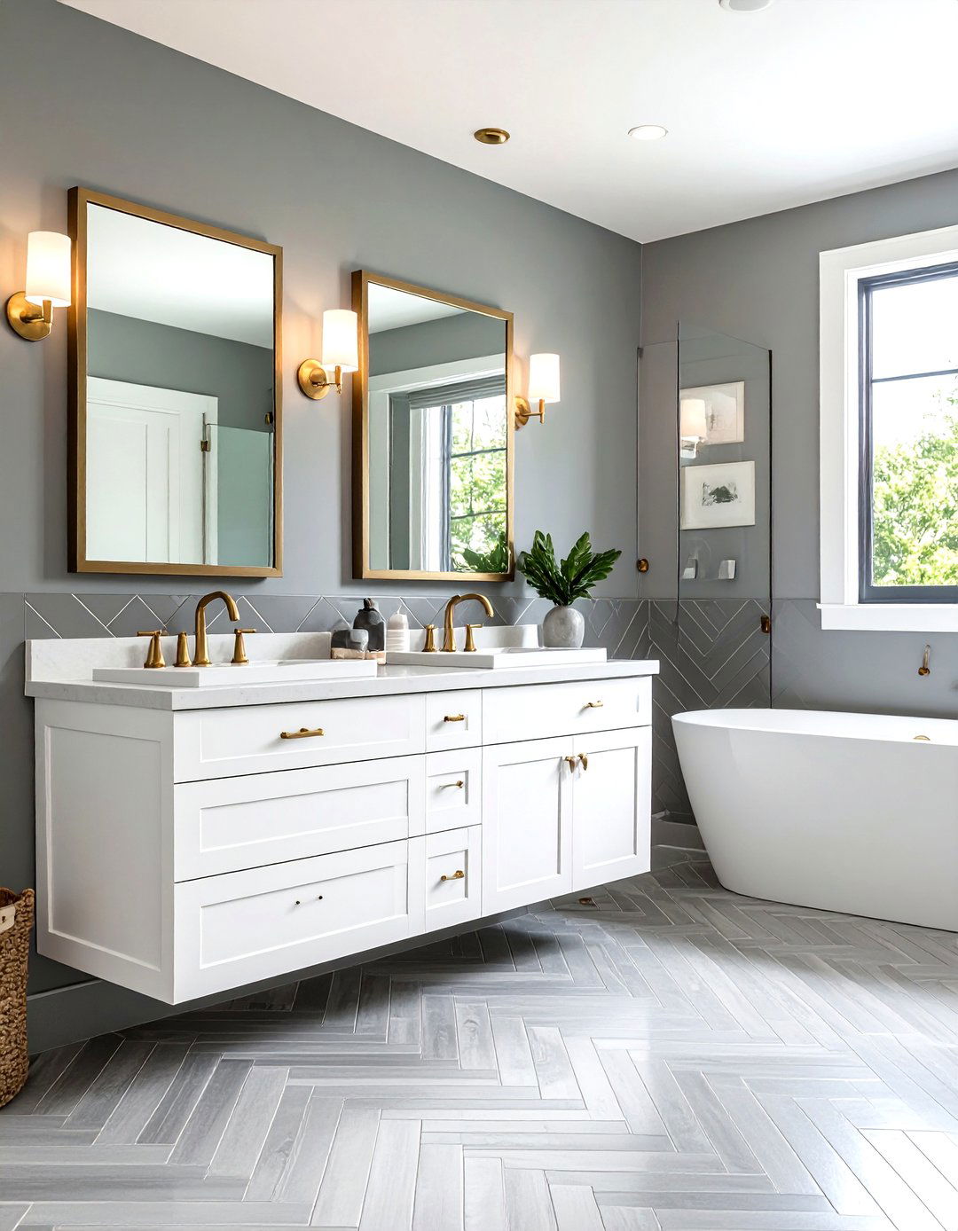 Grey Subway Tile Bathroom - 24 Grey Bathroom Ideas