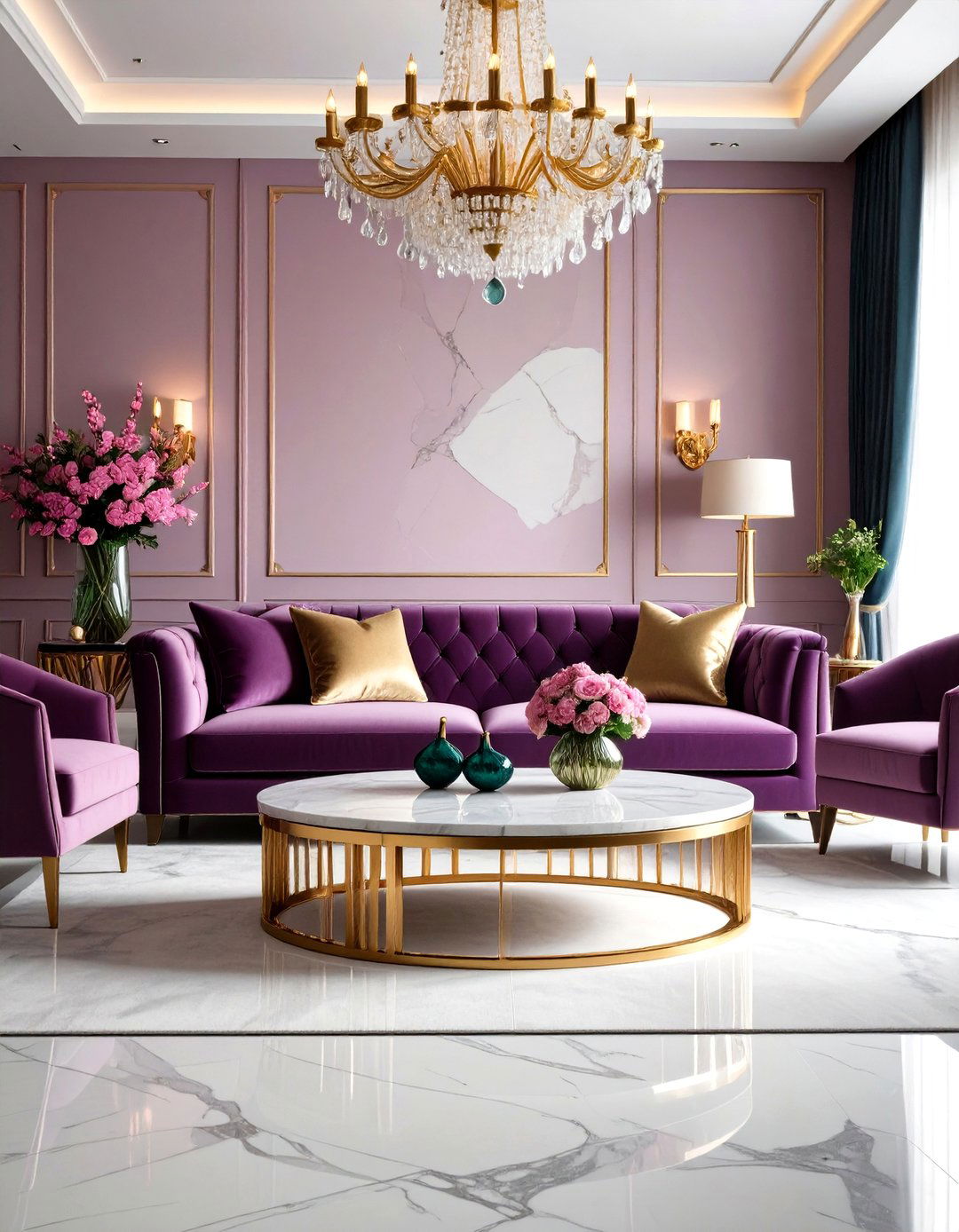 Grey Velvet Luxury Theme - 24 Grey Couch Living Room Ideas