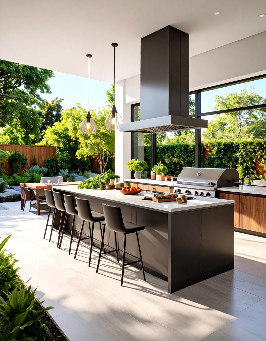 Grilling Station Island - 24 Outdoor Kitchen Island Ideas