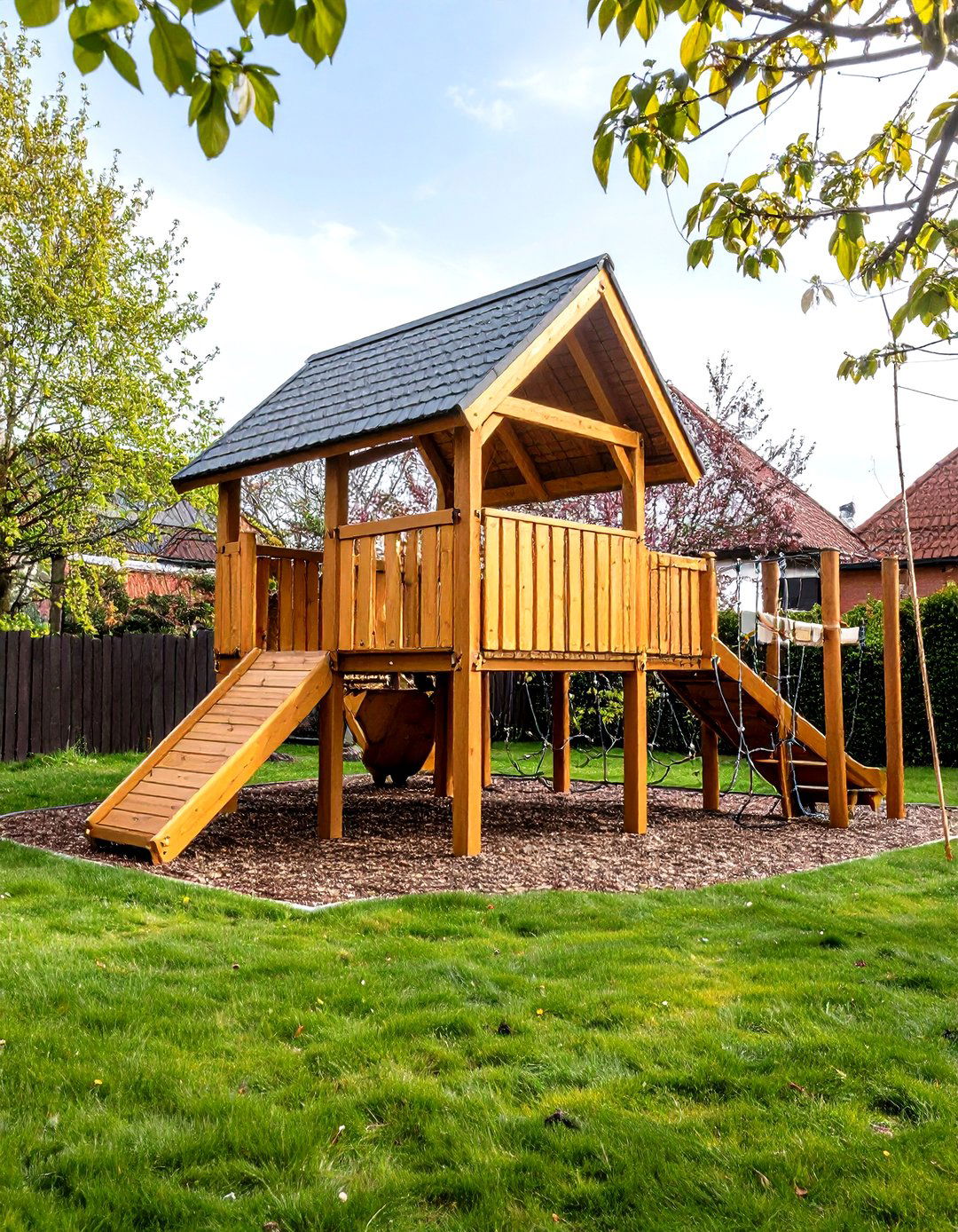 Ground Level Branch Playground - 24 Outdoor Cat Tree Ideas
