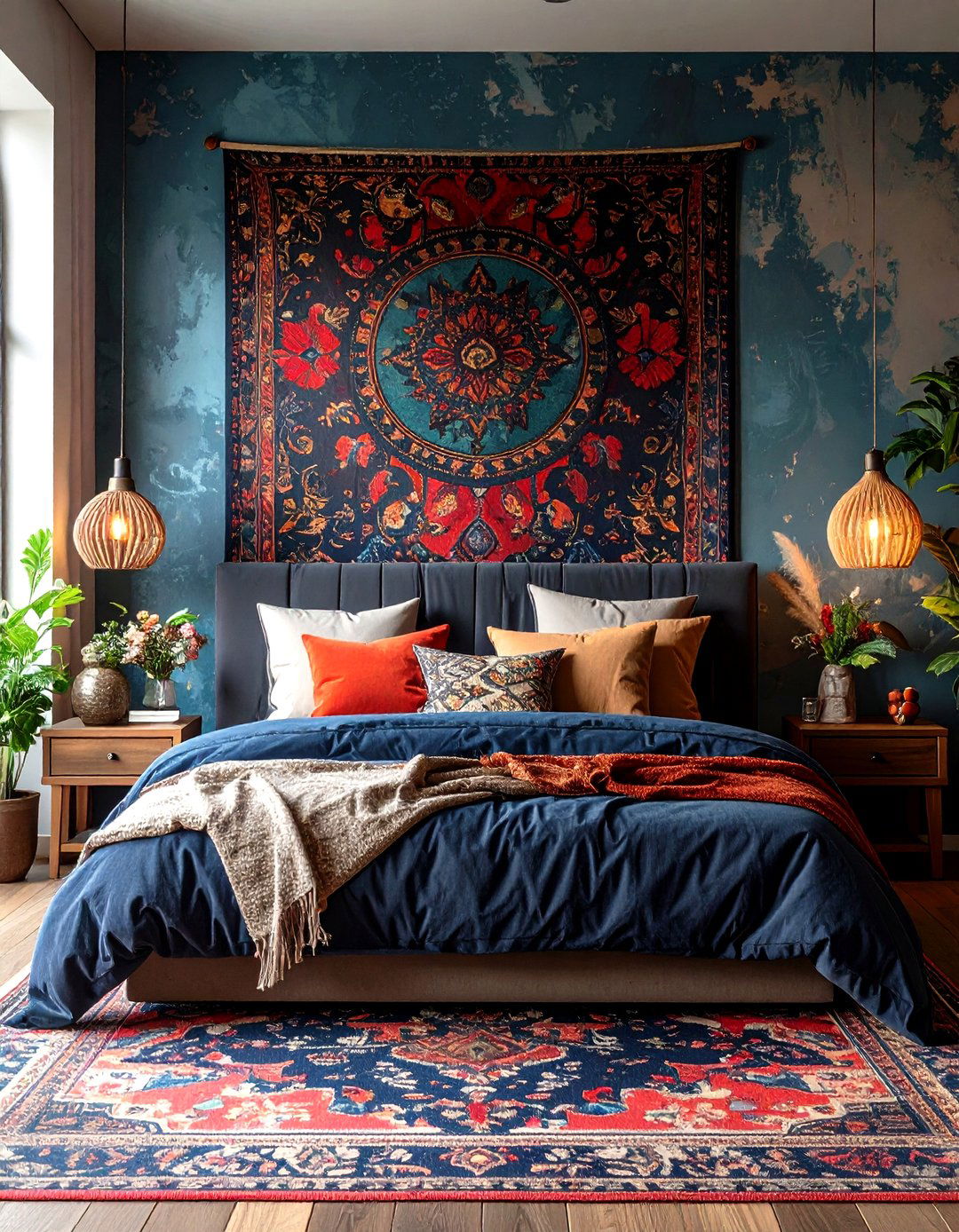 Grunge Tapestry Backdrop - 24 Grunge Aesthetic Room Decor Ideas