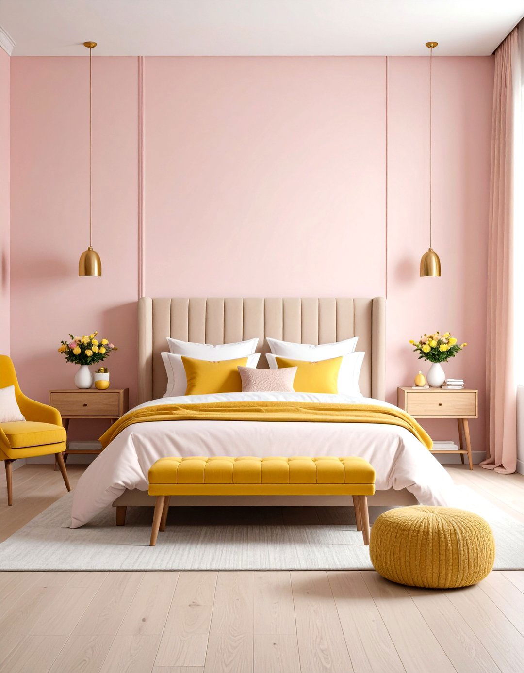Guest Bedroom Welcome - 24 How to Decorate With Yellow and Pink