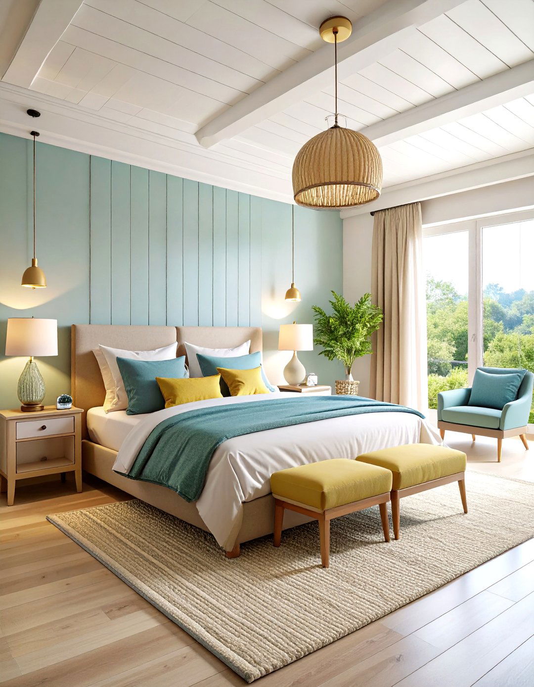 Guest Bedroom Welcoming Beadboard Ceiling - 24 Beadboard Ceiling Design Ideas