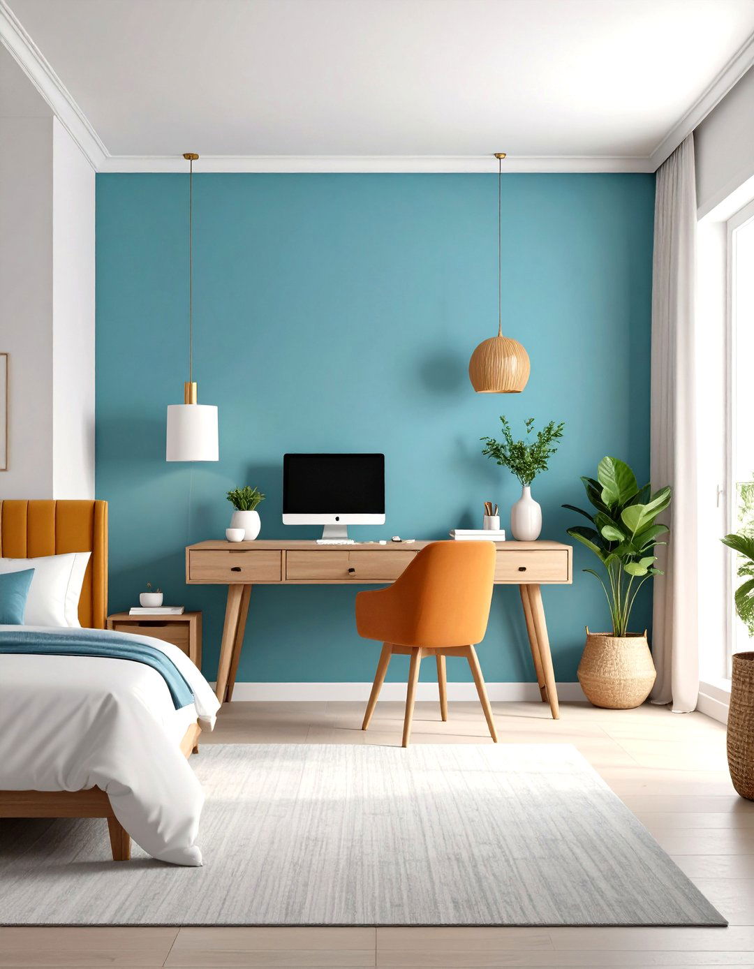 Guest Room Desk Combination with Accommodation Balance - 24 Built-in Desk Ideas