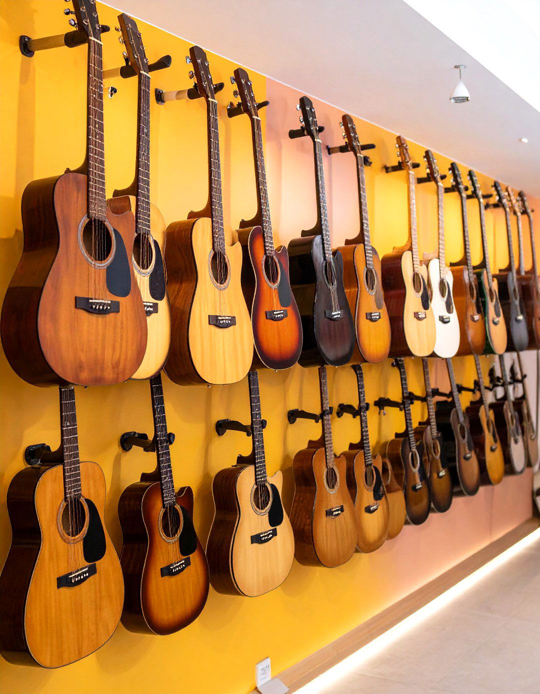 Guitar Wall Display Gallery - 24 Music Room Ideas