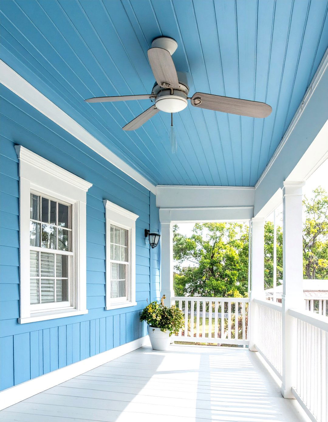 Haint Blue Ceiling Traditions - 24 Southern Front Porch Ideas