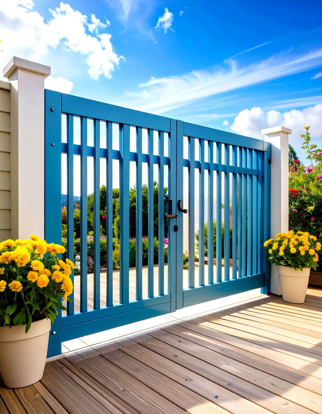 Half Height Baby Gate Style - 24 Deck Gate Ideas