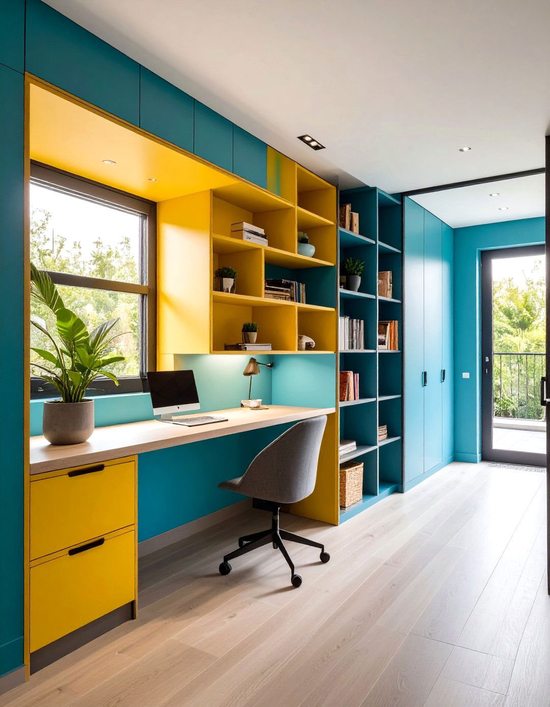 Hallway Built In Desk Station with Organization - 24 Built-in Desk Ideas