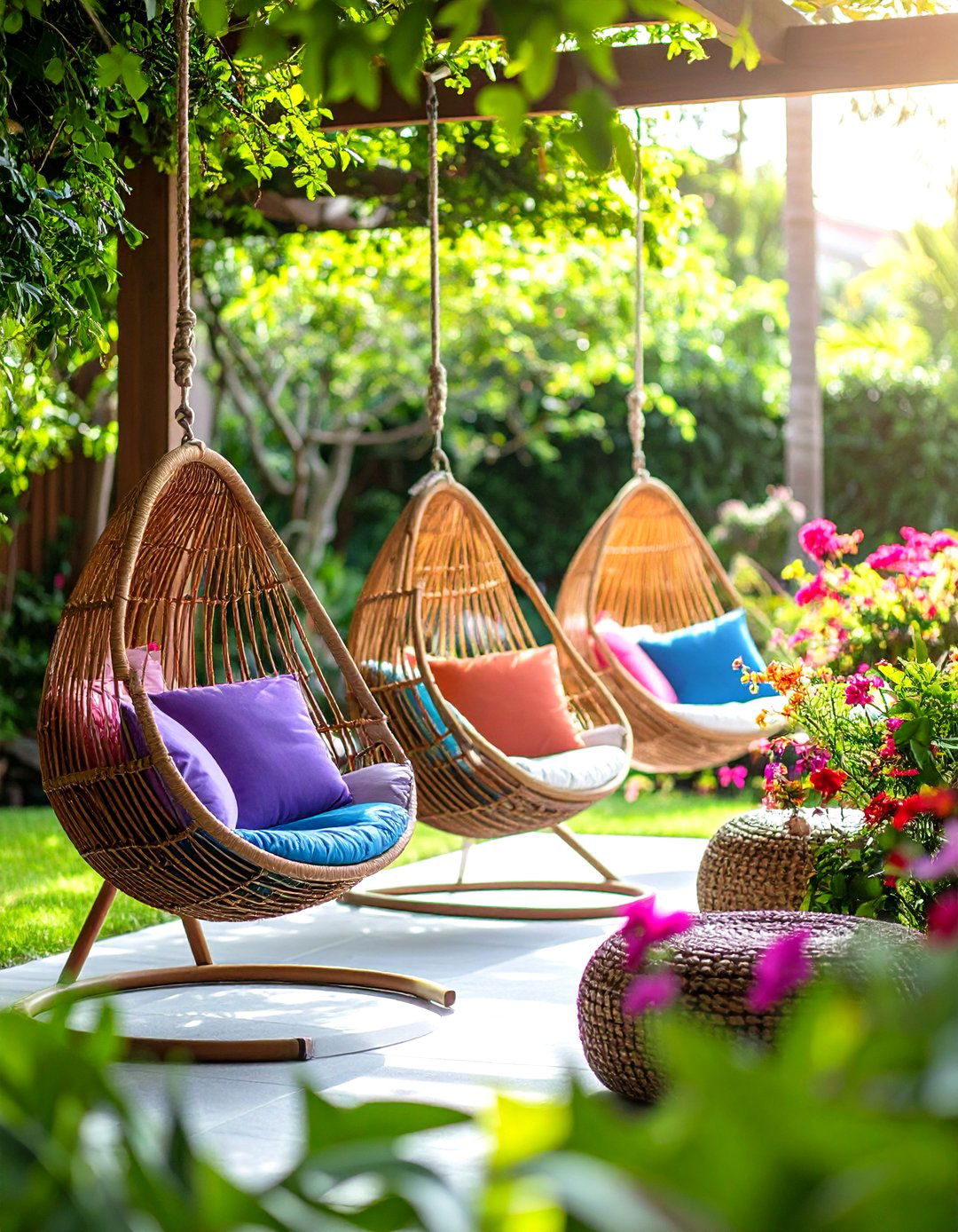 Hammock Chair Fire Pit Oasis - 24 Fire Pit Seating Ideas