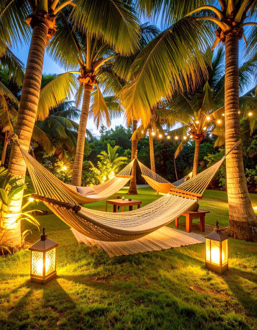 Hammock Haven with Palm Grove - 24 Tropical Backyard Ideas