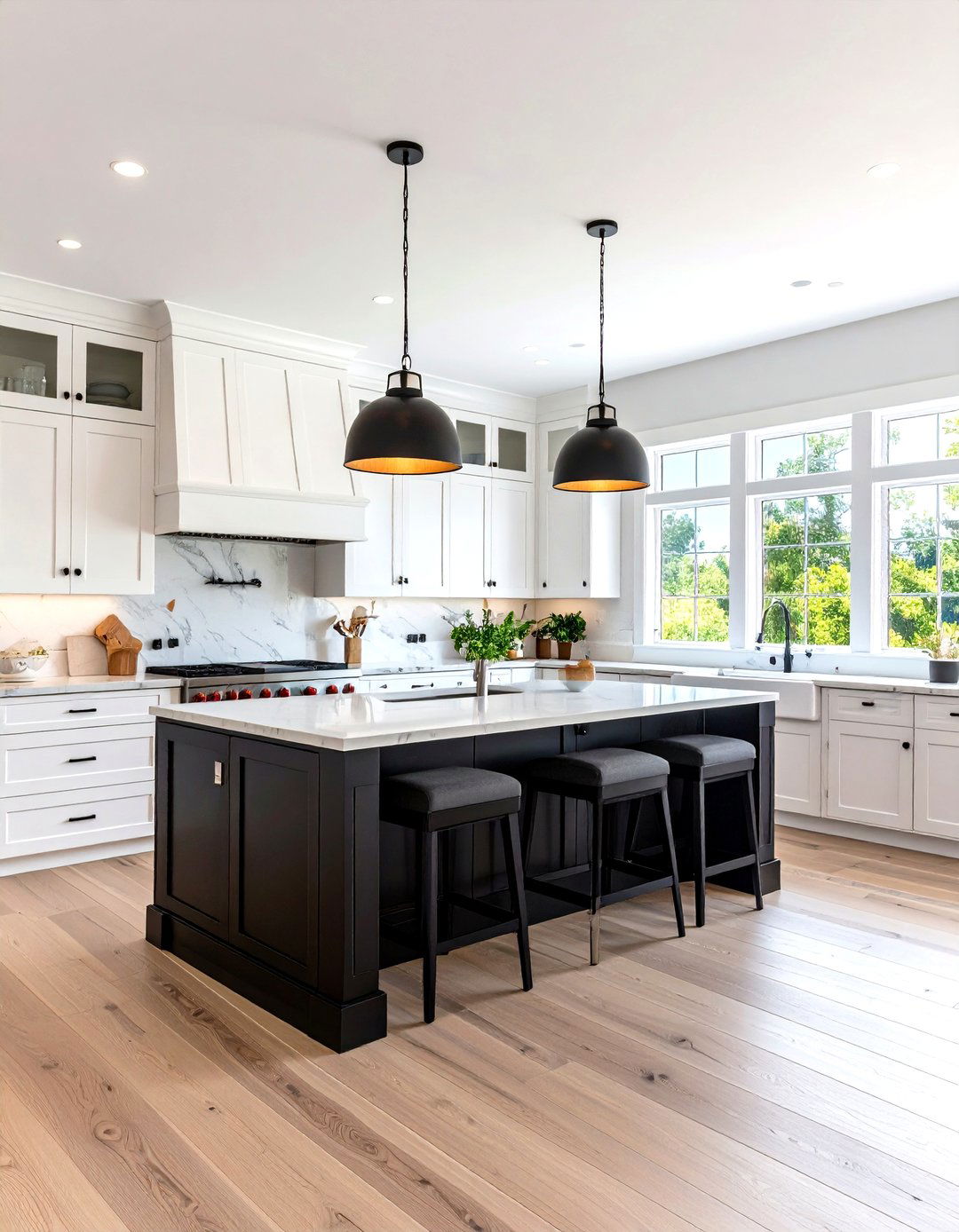 Hamptons White Kitchen Black Island Luxury - 24 white kitchen ideas with black island