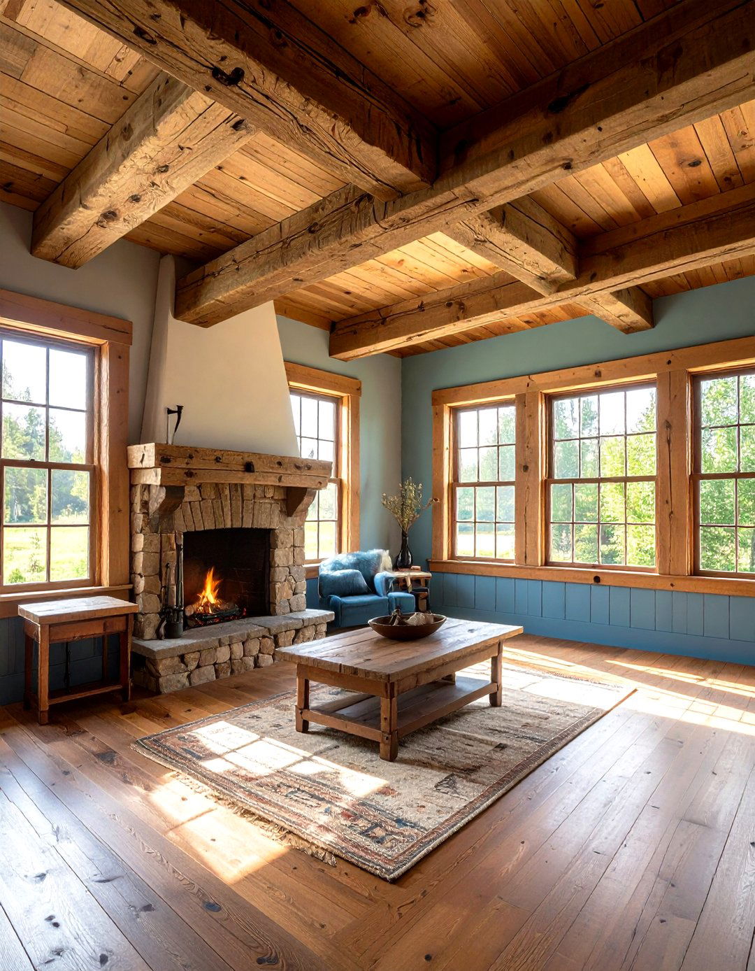 Hand Hewn Timber Mantel Character - 24 Farmhouse Fireplace Ideas