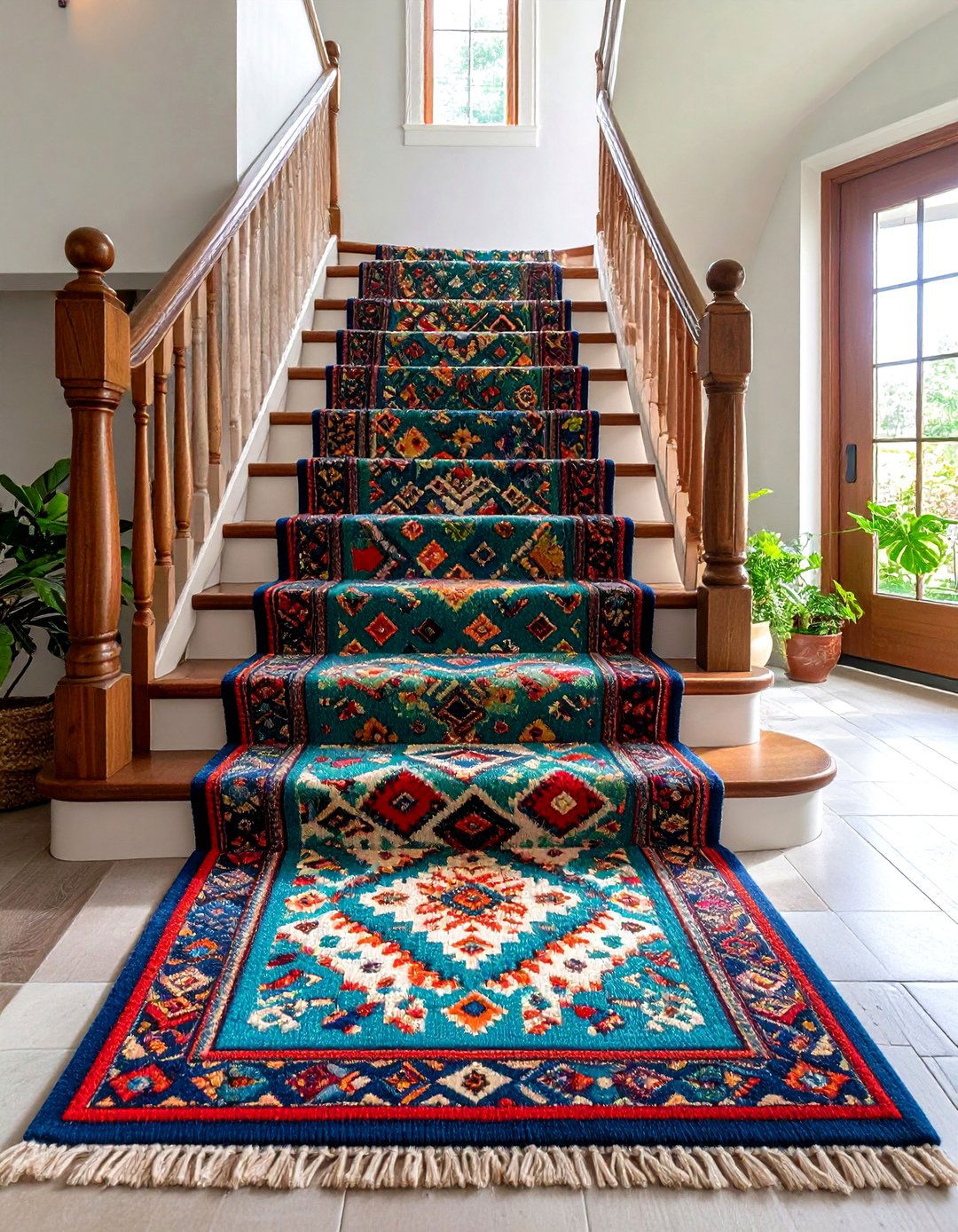 Hand Knotted Artisan Runners - 24 Stair Runner Ideas