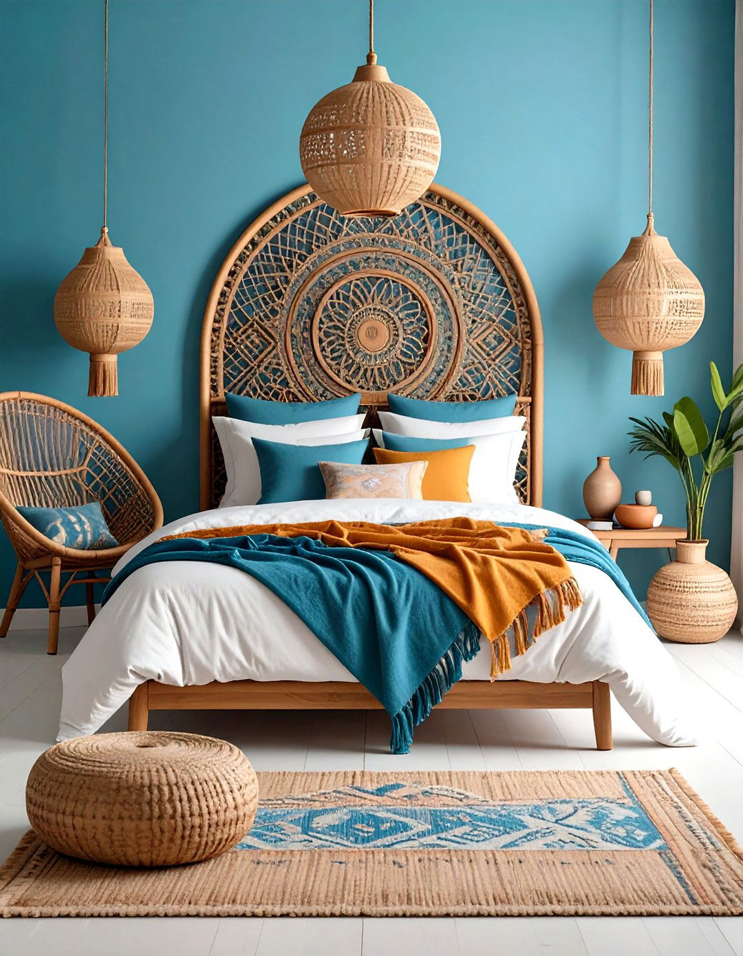 Handcrafted Boho Bedroom Artistry - 24 Colorful Boho Bedroom Ideas