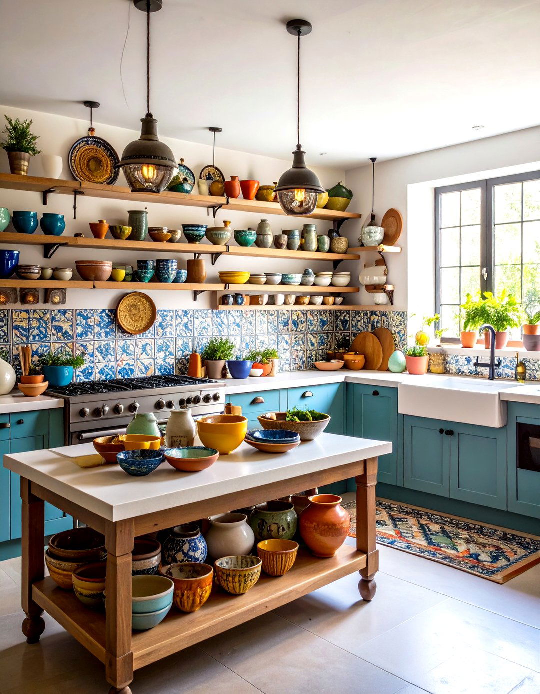 Handcrafted Ceramic Kitchen Elements - 24 Mediterranean Kitchen Ideas