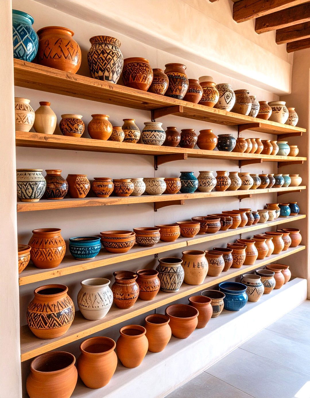 Handcrafted Pottery Displays - 24 Southwest Interior Design Ideas