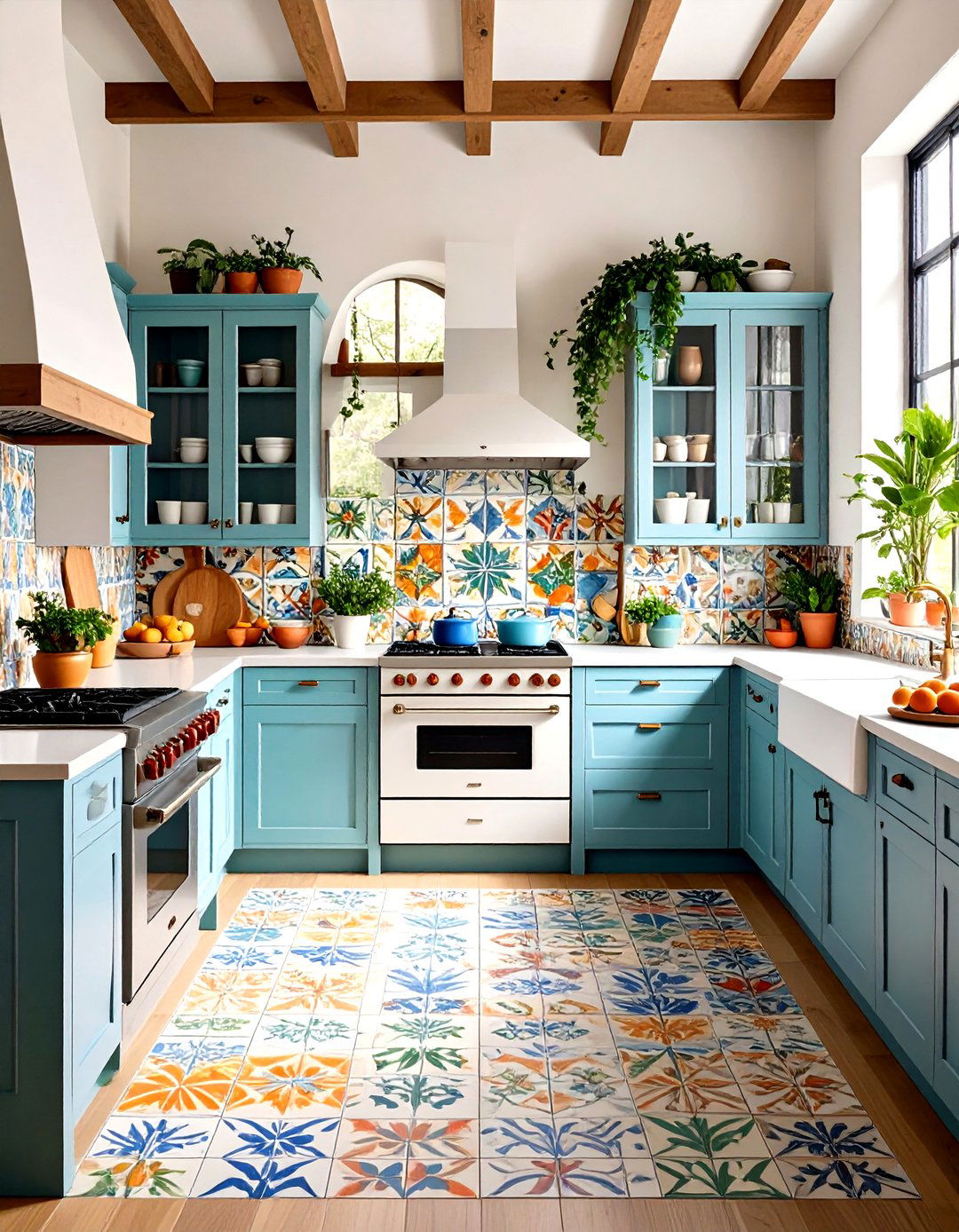 Handcrafted Tile Accent Kitchen - 24 Craftsman Kitchen Ideas