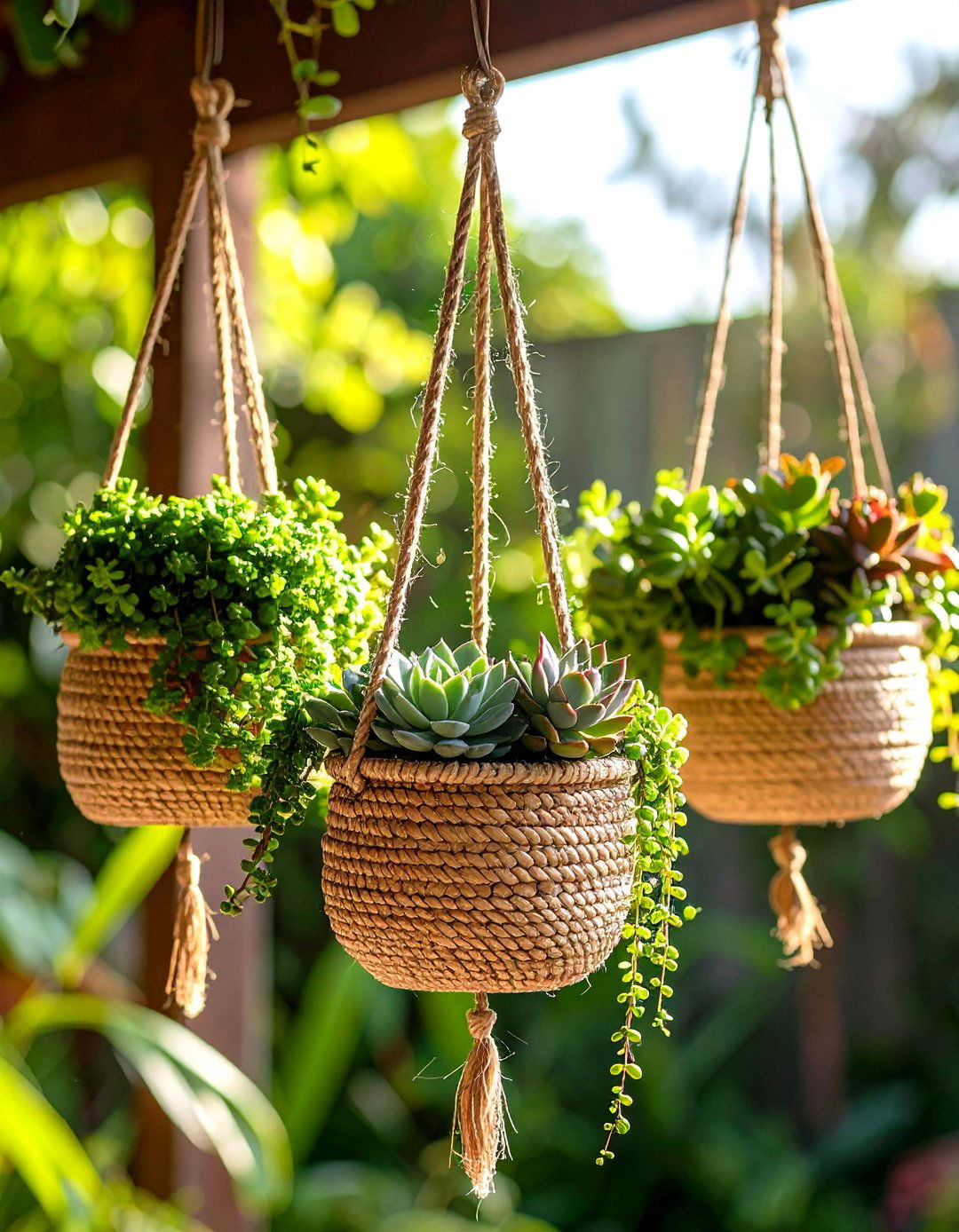 Hanging Basket Arrangement - 24 Succulent Garden Ideas